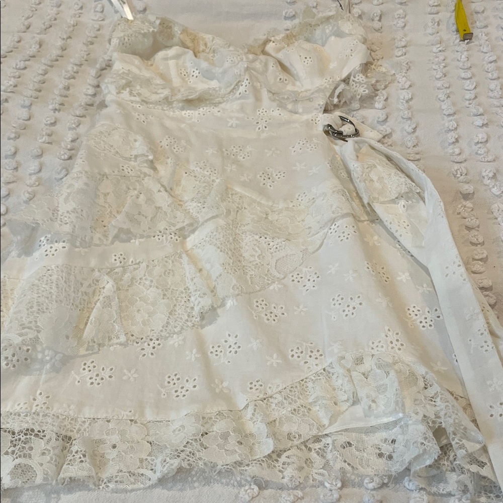 For Love And Lemons White Lace Mini Dress